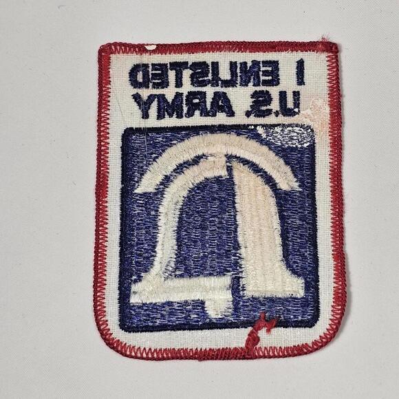 Vtg Army patch Recruiting "I Enlisted U.S. Army" Patch WWII ? era ? America USA - Picture 2 of 3